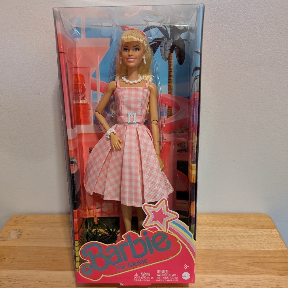 Barbie The Movie Doll in Pink Dress Brand New With Tag From Mattel